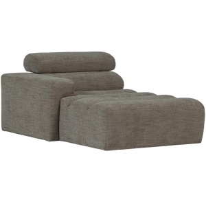 Canapea modulara gri din textil 173 cm Novi Left Woood