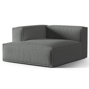 Canapea modulara gri din textil pentru 1 persoana Nuria Left Liberty Micadoni