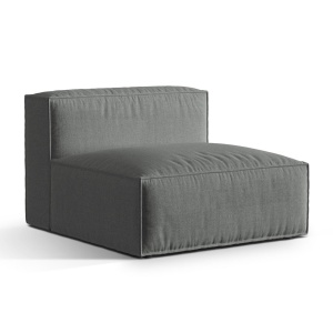 Canapea modulara gri din textil pentru 1 persoana Nuria Structural Micadoni