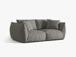 Canapea modulara gri din textil pentru 3 persoane Chris Micadoni