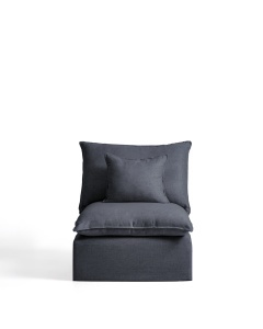 Canapea modulara gri inchis din textil pentru 1 persoana Anarela 90 Kave Home