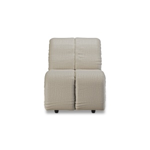 Canapea modulara ivorie din textil 98 cm Wave Pure Middle Small HKliving