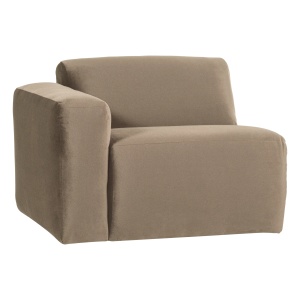 Canapea modulara kaki din catifea pentru 1 persoana Mojo 105 Left Woood