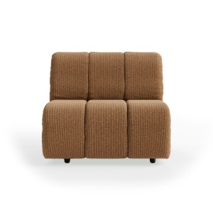 Canapea modulara maro aurie din catifea 98 cm Wave Middle HKliving