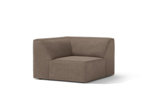 Canapea modulara maro cappuccino din textil pentru 1 persoana Jodie Corner Micadoni