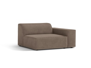 Canapea modulara maro cappuccino din textil pentru 1 persoana Jodie Right 102 Micadoni