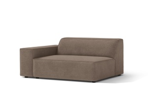Canapea modulara maro cappuccino din textil pentru 1 persoana Jodie Left 122 Micadoni