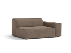 Canapea modulara maro cappuccino din textil pentru 1 persoana Jodie Right 122 Micadoni