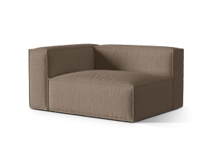 Canapea modulara maro cappuccino din textil pentru 2 persoane Nuria Left Structural Micadoni