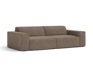 Canapea modulara maro cappuccino din textil pentru 3 persoane Jodie 304 Micadoni