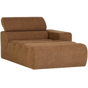 Canapea modulara maro caramel din textil 173 cm Novi Boucle Right Woood