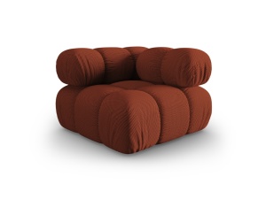 Canapea modulara maro caramiziu din textil pentru 1 persoana Bellis Corner 3D Micadoni