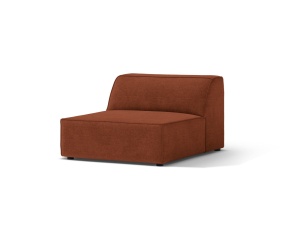 Canapea modulara maro caramiziu din textil pentru 1 persoana Jodie Middle Micadoni