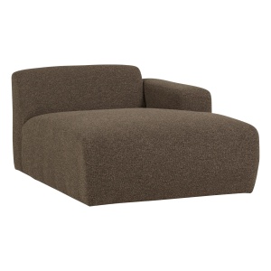 Canapea modulara maro din textil 112 cm Mojo Boucle Longue Right Woood