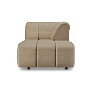 Canapea modulara maro din textil 177 cm Wave Mid Pure Right HKliving