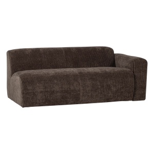 Canapea modulara maro din textil pentru 2 persoane Mojo Rib Right Woood