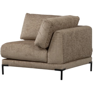 Canapea modulara maro mud din textil 100 cm Couple Corner Melange Woood