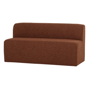 Canapea modulara maro ruginiu din textil 164 cm Mojo Boucle Bench Woood