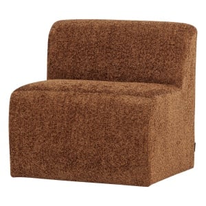 Canapea modulara maro ruginiu din textil 84 cm Mojo Center Chenille Woood