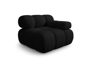 Canapea modulara neagra din textil pentru 1 persoana Bellis Right 3D Micadoni