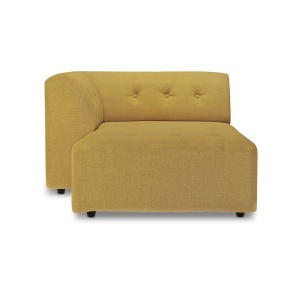 Canapea modulara ocru din textil 160 cm Vint Left HKliving