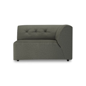 Canapea modulara verde army din bumbac pentru 1.5 persoane Vint Right HKliving
