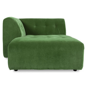 Canapea modulara verde din catifea 160 cm Vint Left HKliving
