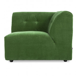 Canapea modulara verde din catifea 97 cm Jax Right HKliving