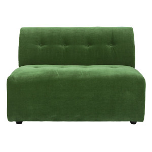 Canapea modulara verde din catifea pentru 1,5 persoane Vint Long HKliving