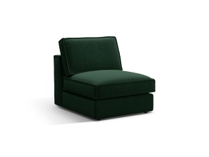 Canapea modulara verde din catifea pentru 1 persoana Pola Micadoni