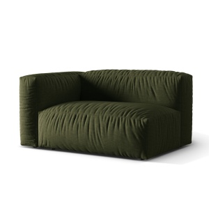 Canapea modulara verde din textil pentru 1 persoana Martina L Left Micadoni