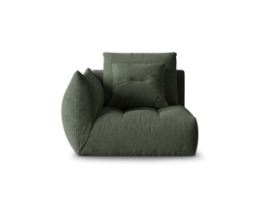 Canapea modulara verde muschi din textil pentru 1 persoana Bloom Wind Left Micadoni