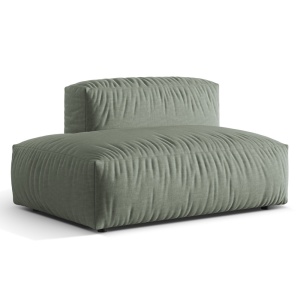 Canapea modulara verde muschi din textil pentru 1 persoana Martina L Micadoni