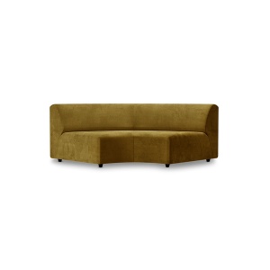 Canapea modulara verde oliv din catifea 208 cm Jax Round HKliving