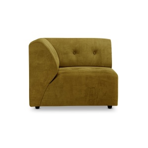 Canapea modulara verde oliv din catifea 94 cm Vint Left HKliving