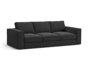 Canapea neagra din textil pentru 4 persoane Pola Micadoni