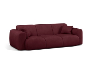 Canapea rosu bordo din textil pentru 3 persoane Molino Chenile Micadoni