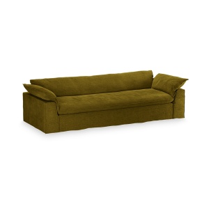 Canapea verde oliv din catifea 305 cm Nomad Royal HKliving
