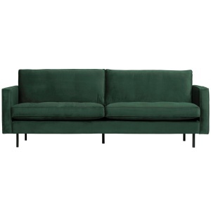 Canapea verde padure din catifea pentru 3 persoane Rodeo Woood