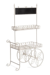 Carucior pentru exterior alb/negru din metal Lexi Bizzotto