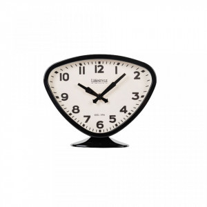 Ceas de masa negru din fier si PVC 19x23 cm Reina LifeStyle Home Collection