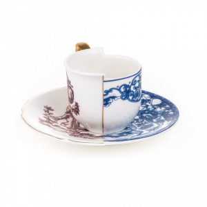 Ceasca cu farfurioara multicolora din ceramica 6x7 cm Hybrid Eufemia Seletti
