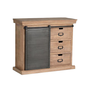 Comoda maro/gri din lemn 100 cm Industrial Giner y Colomer