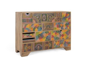 Comoda multicolora din lemn 120 cm Holi Giner y Colomer