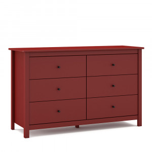 Comoda rosie din lemn 130 cm Misti Quiet Object