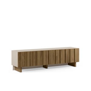 Comoda TV crem/maro din lemn 180 cm Marlo The Home Collection
