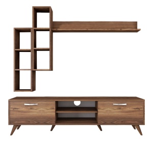 Comoda TV cu etajera de perete maro M16 The Home Collection