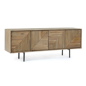 Comoda TV maro din lemn 140 cm Darsey Bizzotto