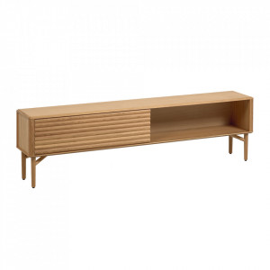 Comoda TV maro din lemn de stejar si MDF 200 cm Lenon Kave Home
