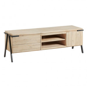 Comoda TV maro lemn de salcam si otel 165 cm Thinh Kave Home